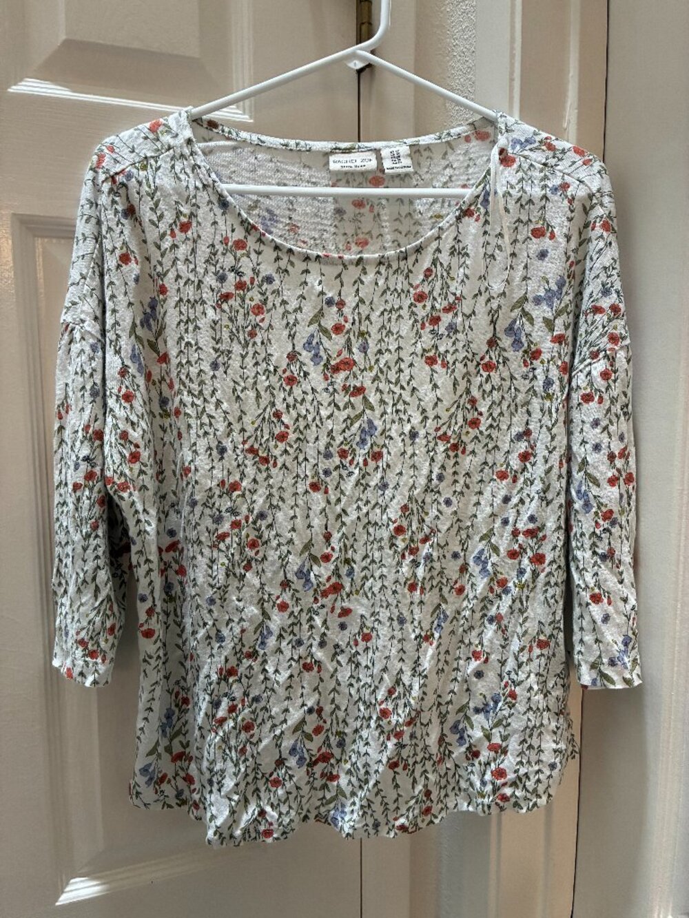 Rachel Zoe 100% Linen Flowered Top 1X